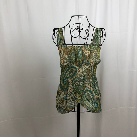 Judy Knapp sheer paisley top S - Picture 6 of 8
